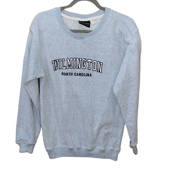 Wilmington North Carolina Soft Comfortex USA Light Blue Crewneck Sweatshirt-Med - Picture 1 of 4